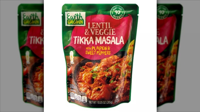 pouch of Earth Grown vegan tikka masala