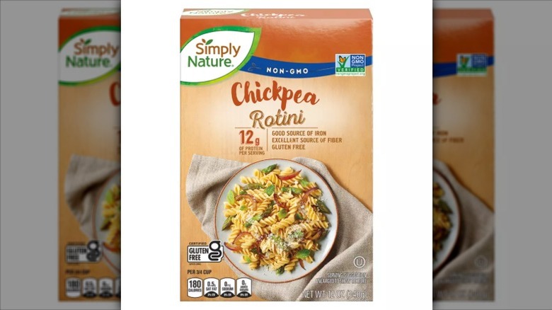 box of Simply Nature chickpea rotini