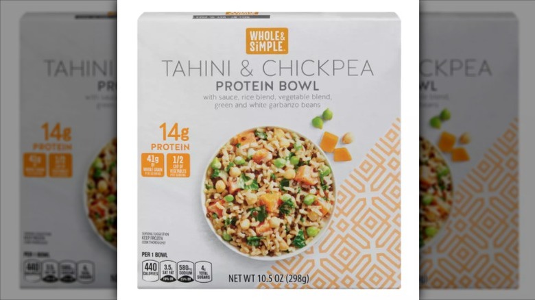 Whole & Simple tahini and chickpea protein bowl