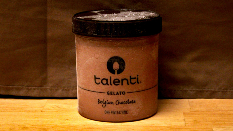 A pint of Talenti Belgian Chocolate Gelato