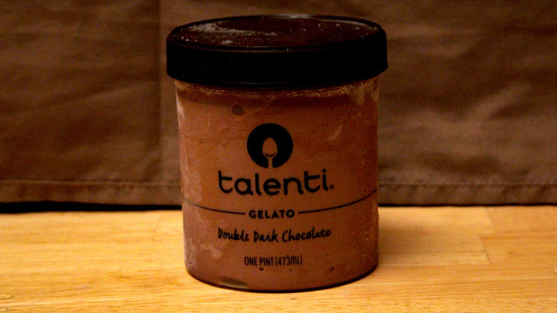 A pint of Talenti Double Dark Chocolate Gelato