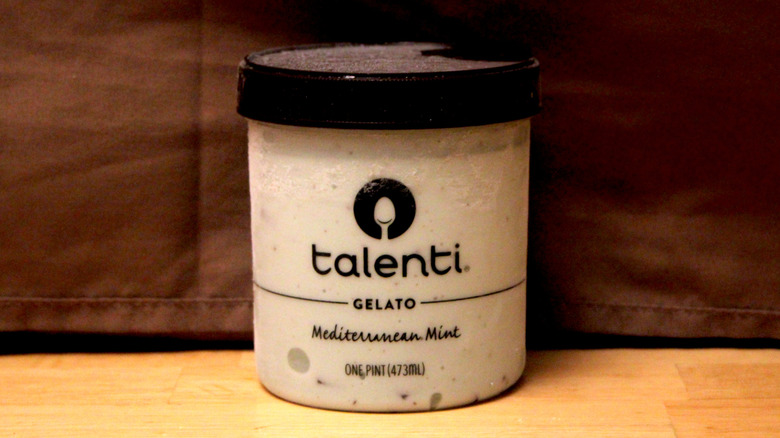 A pint of Talenti Mediterranean Mint Gelato