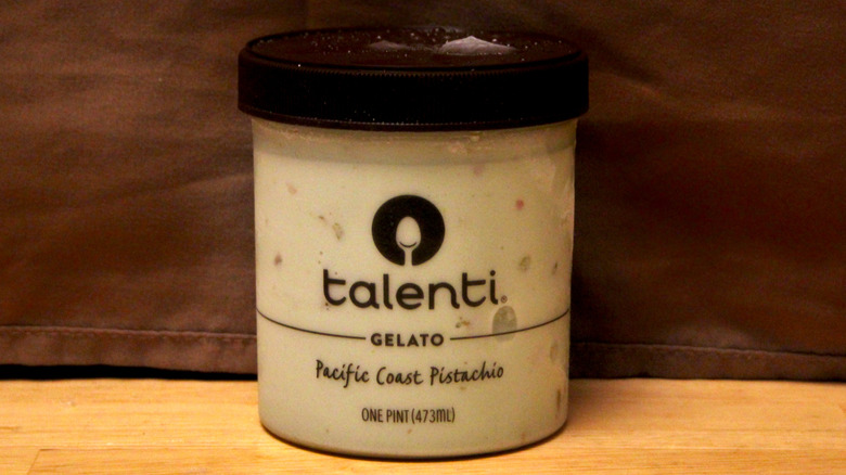 A pint of Talenti Pacific Coast Pistachio Gelato