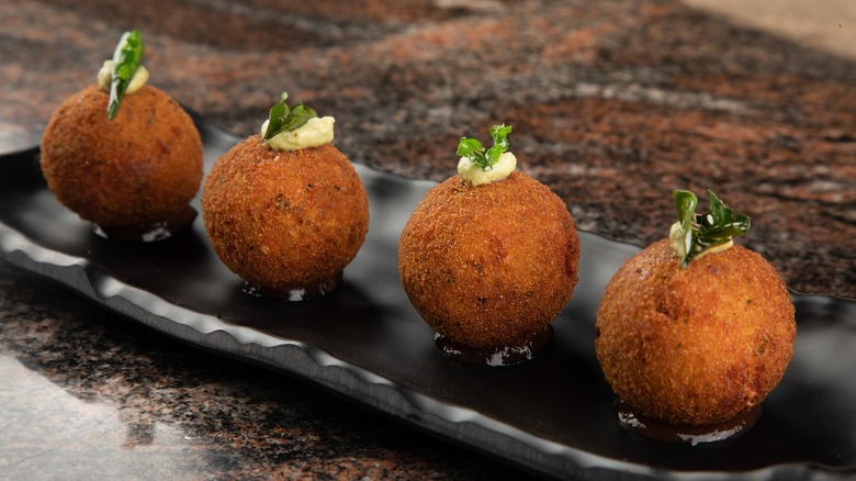 Plate of arancini