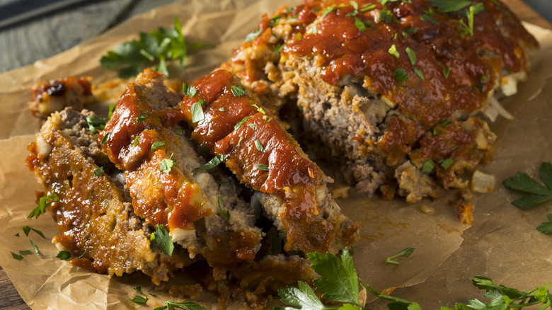 Slices of meatloaf