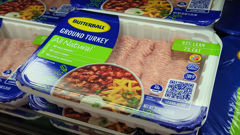 Pack of Butterball ground turkey