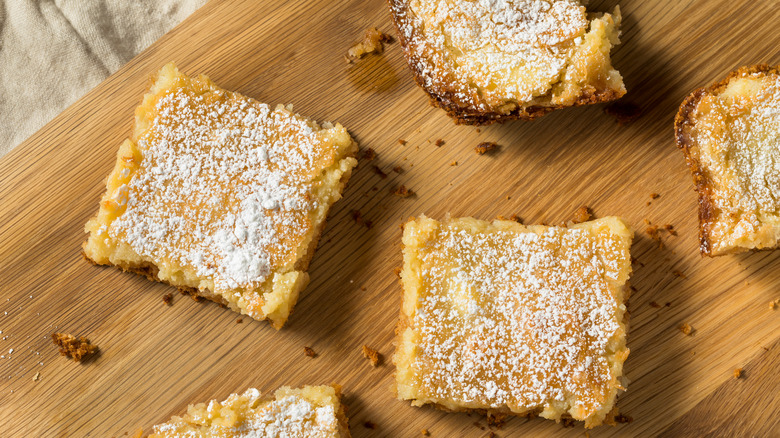 Slices of gooey butter cake