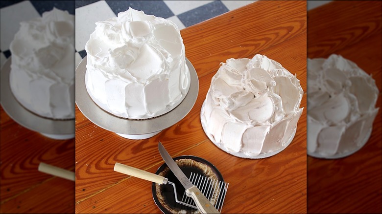 Lady Baltimore cakes on cake stands