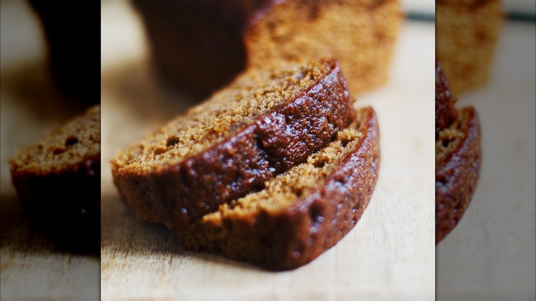 Sliced spice cake