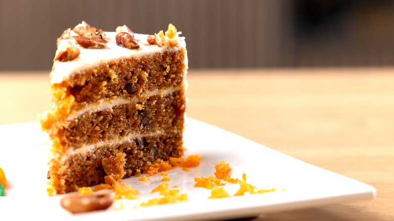 Slice of carrot cake