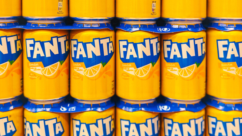 Cans of Fanta