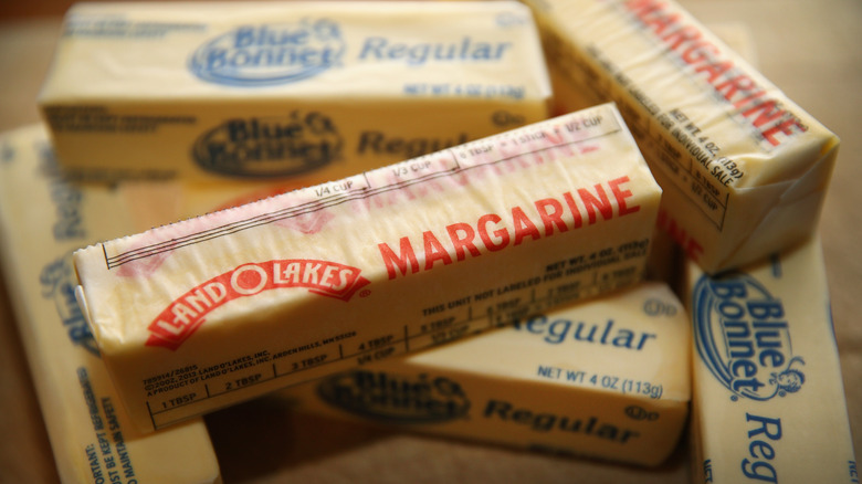 Sticks of margarine