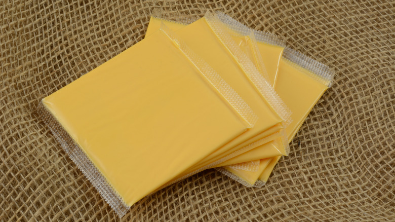 Slices of American cheese