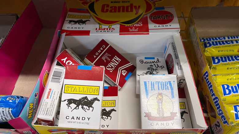 A box of candy cigarettes