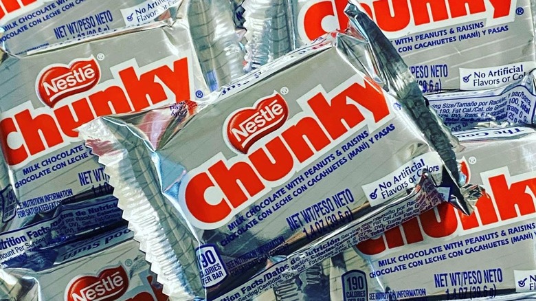 A pile of Chunky candies