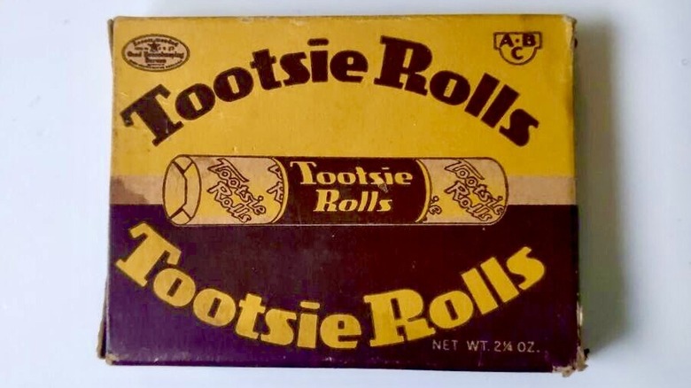 A box of Tootsie Rolls