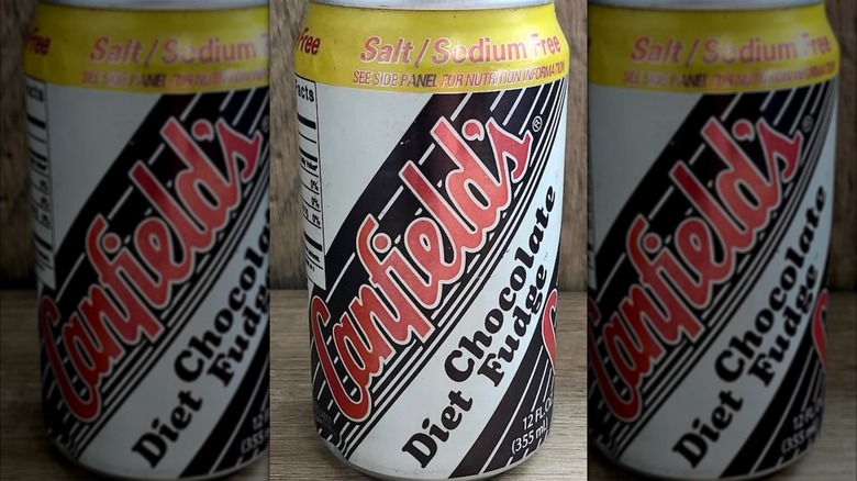 Cans of Canfield's fudge soda from the 1980s