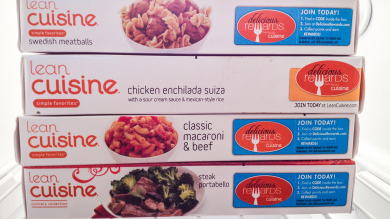 Stack of Lean Cuisine boxes