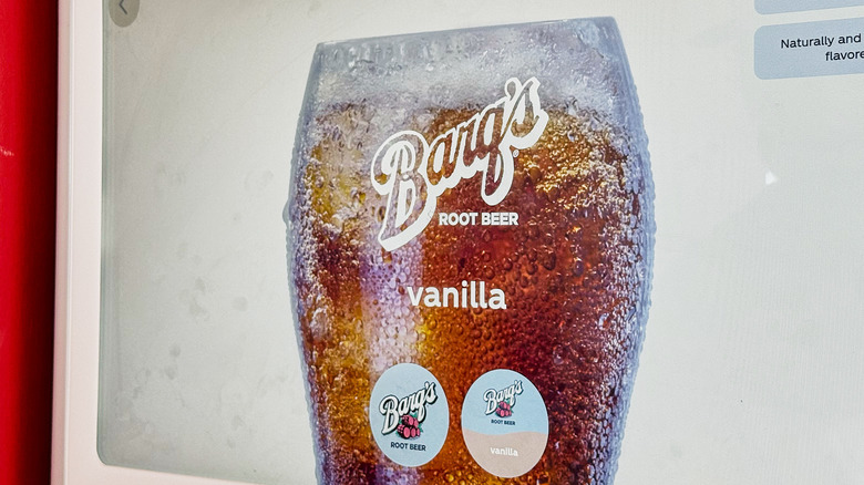 Barq's Vanilla on the freestyle screen