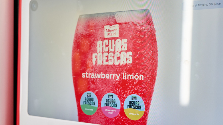 strawberry aguas frescas on the freestyle screen