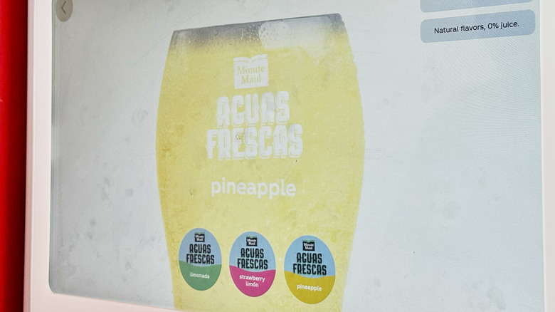 pineapple aguas frescas on the freestyle screen