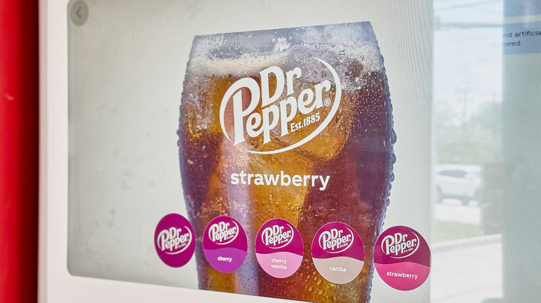 Dr. Pepper strawberry on the freestyle screen