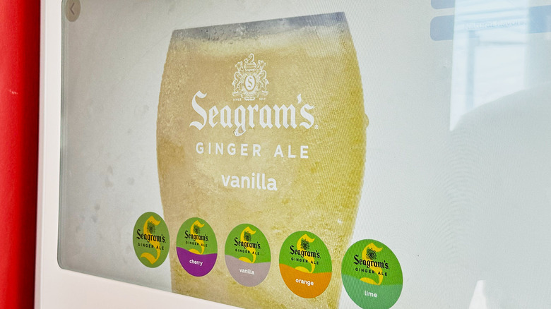 Seagram's Vanilla on the freestyle screen