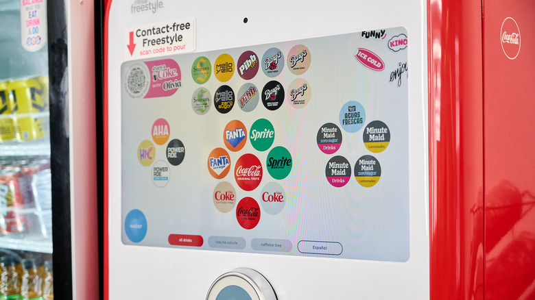 Coke Freestyle machine home screen