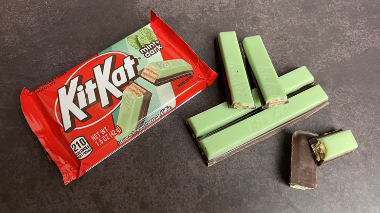 Mint and dark chocolate Kit Kat bar