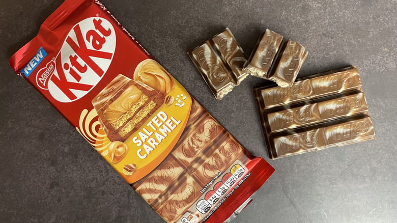 European Salted Caramel Kit Kat bar