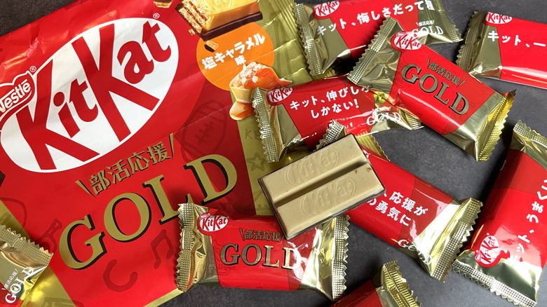 Japanese Gold Salted Caramel Chocolate Kit Kat bars