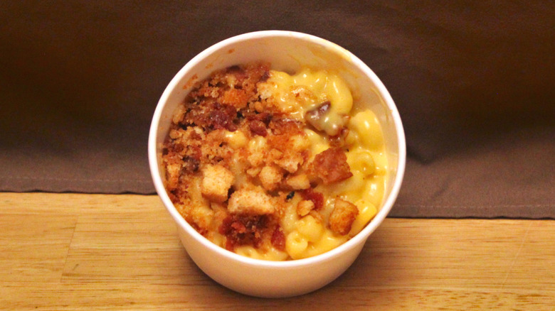 A side of Cracker Barrel's bacon mac and cheese