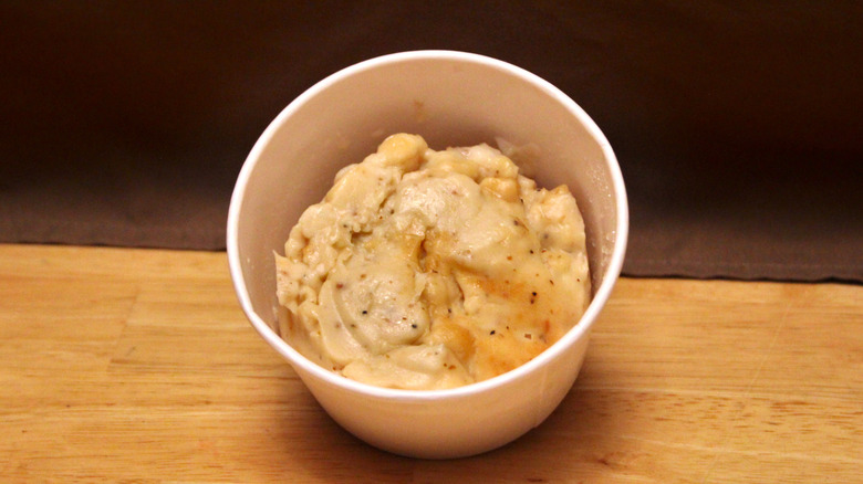 A side of Cracker Barrel's mashed potatoes with sawmill gravy