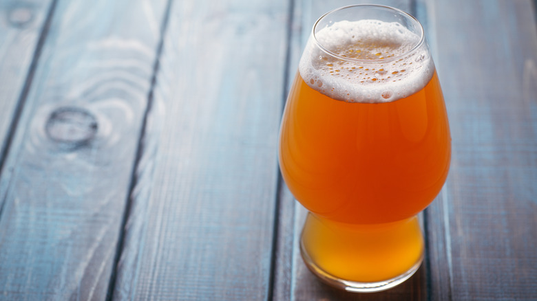 A glass of India Pale Ale (IPA)