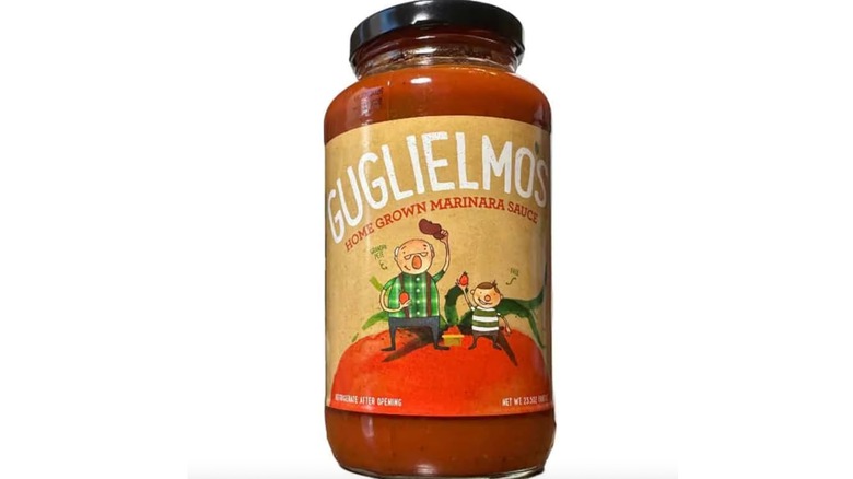 Jar of Guglielmo's marinara sauce
