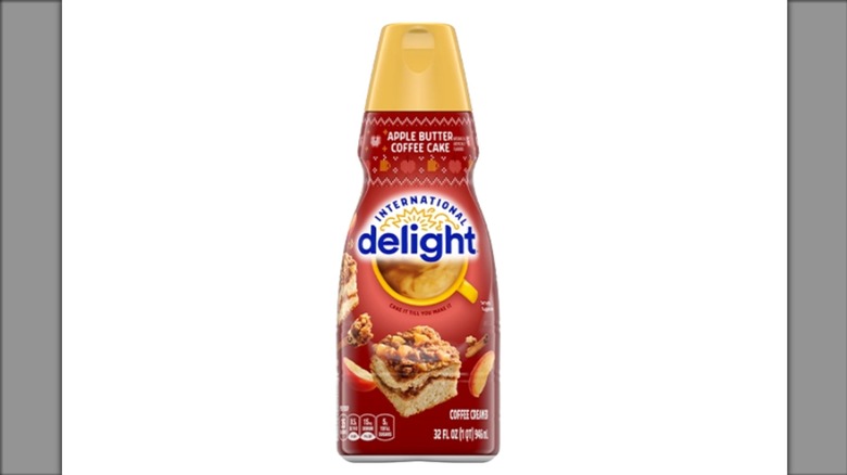 International Delight Apple Butter Coffee Cake Creamer on white background
