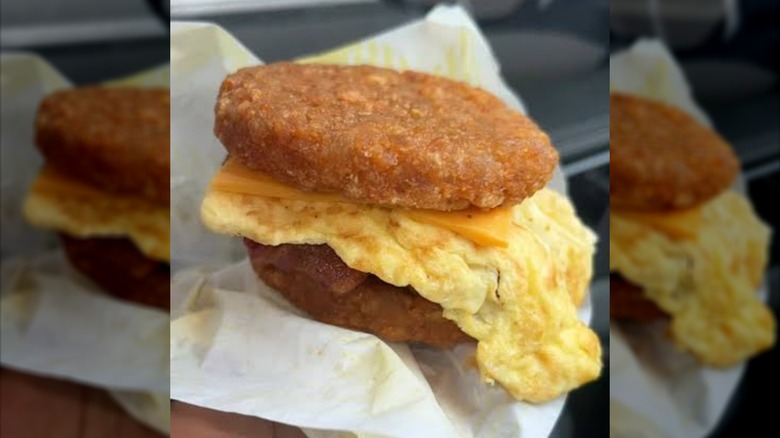 The Carolina Crunch sandwich from Bojangles on its wrapper