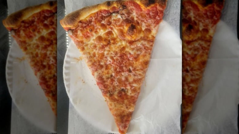 A plain slice from Gravesend Pizzeria.