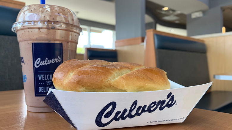 A fish sandwich and Concrete Mixer at Culver's