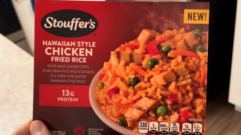 A package of Stouffer's Hawaiian Style Chicken Fried Rice
