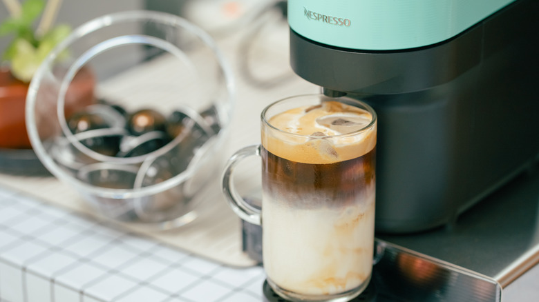 A Nespresso machine on a counter