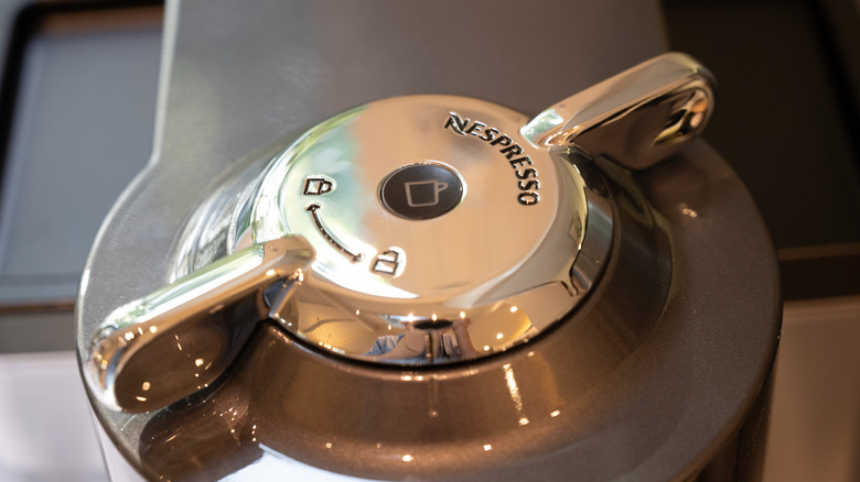 The top of a Nespresso machine.