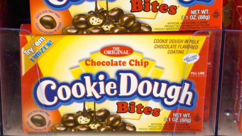 Boxes of Chocolate Chip Cookie Dough Bites.