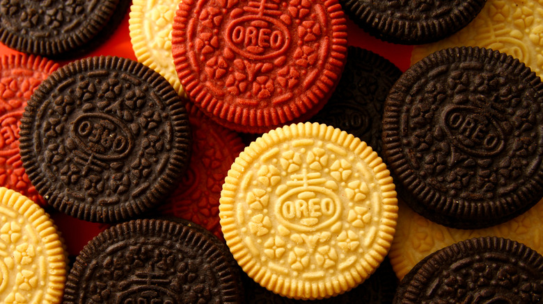 Top view of assorted Oreo cookies