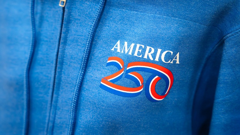 Person wearing America 250 sweatshirt