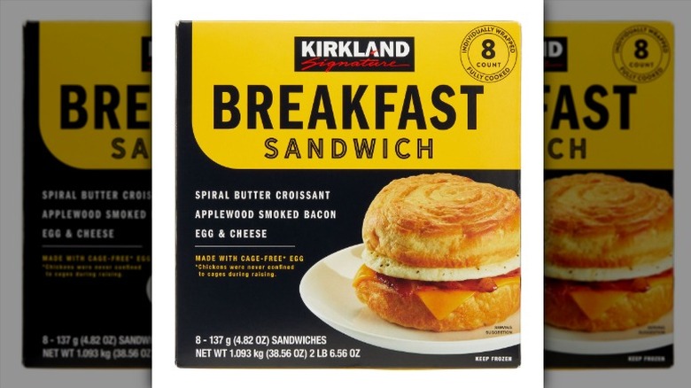 box of Kirkland Signature Breakfast Sandwiches