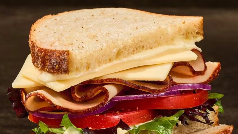 Panera Bread Turkey & Cheddar Sandwich half