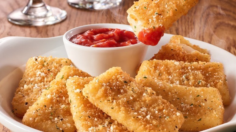 Fried mozzarella from Olive Garden.