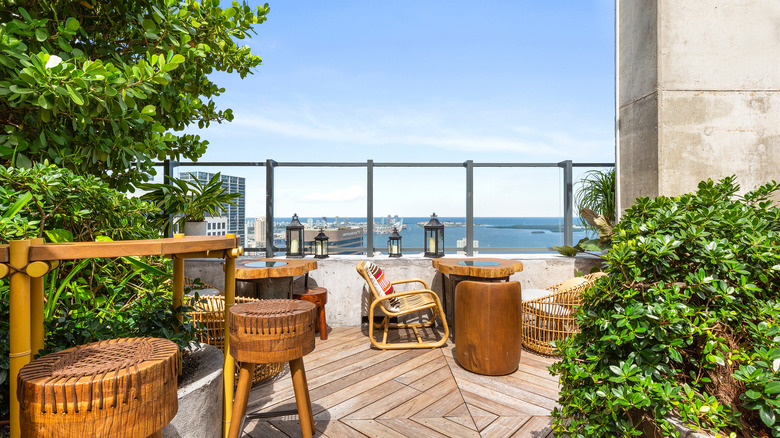 City view from Sugar rooftop in Miami