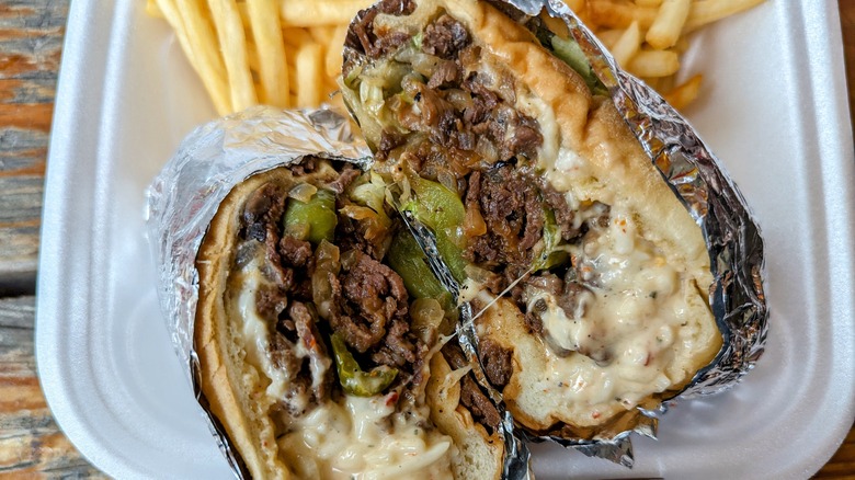 bulgogi cheesesteak in container